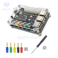 ATX Power Supply Breakout Board Power Module 24Pin Adapter Connector Adjustable Voltage Knob 6 Port USB 2.0 Supports QC2.0 QC3.0