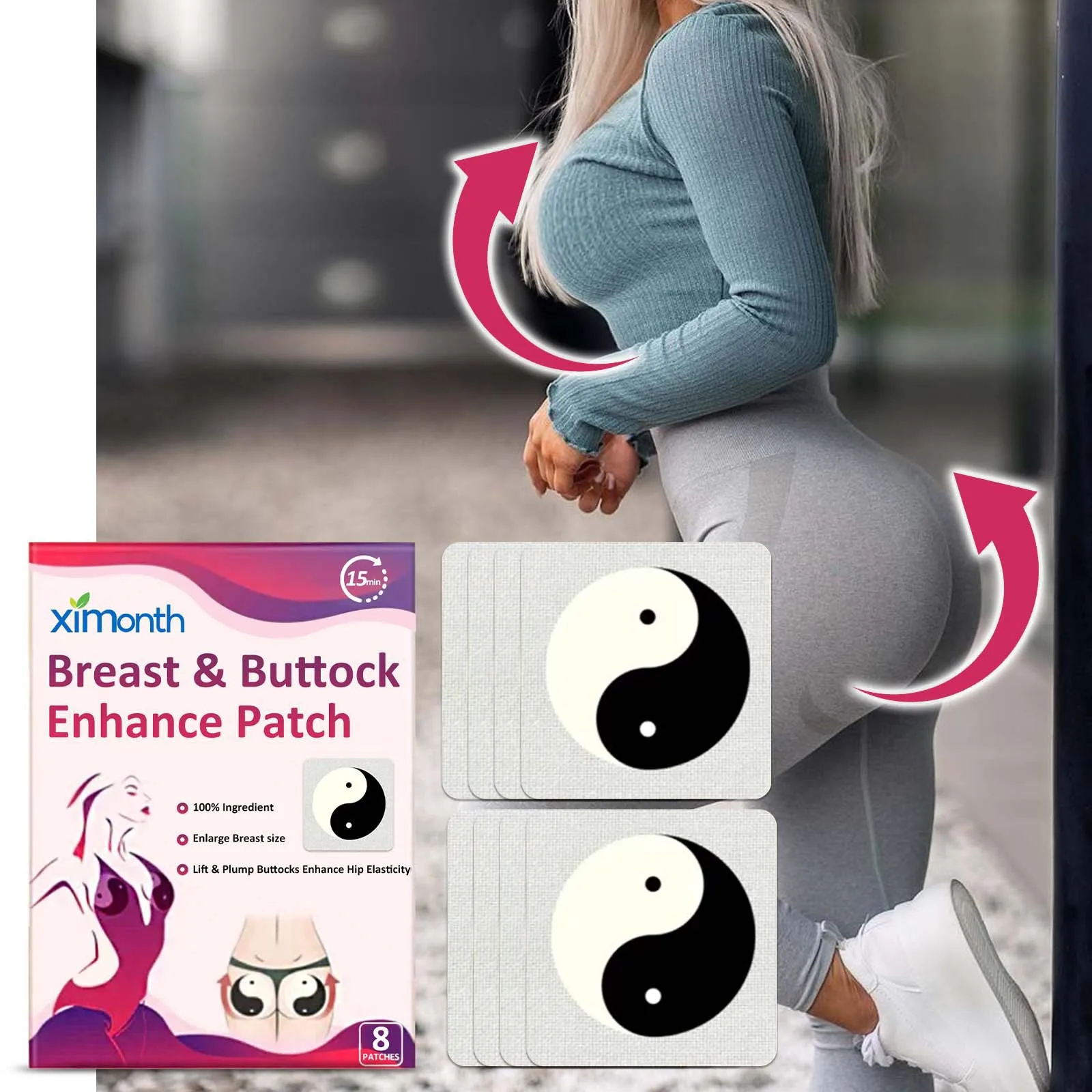 Buttock Enhance Patch Lift Firming Chest Breast Tighten Enlargement Bust Up Plumping Big Ass Improve Sagging Butt Shaping Patch