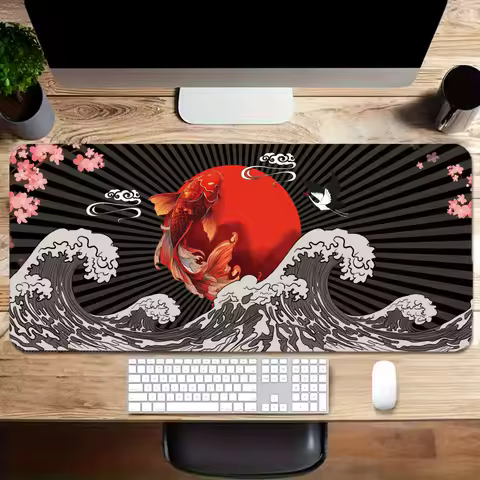 Gaming Mouse Pads Koi Taichi Neutral Table Mats Computer Mousepad Company Big Desk Pad 100x50cm Large Gamer Mousepads Mouse Mat
