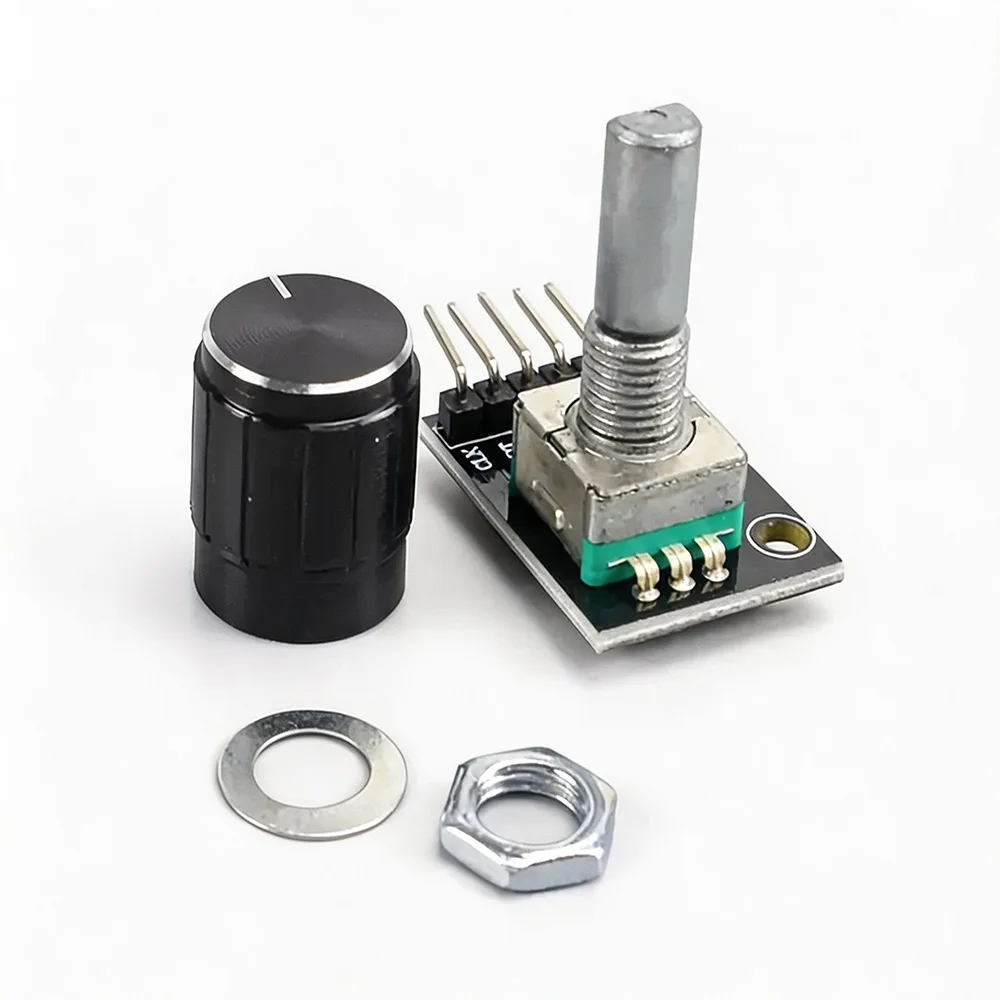 2Pcs KY-040 360° Rotary Encoder Module for Arduino Development Board with Knob Cap 5V Compatible Electronic DIY Kit