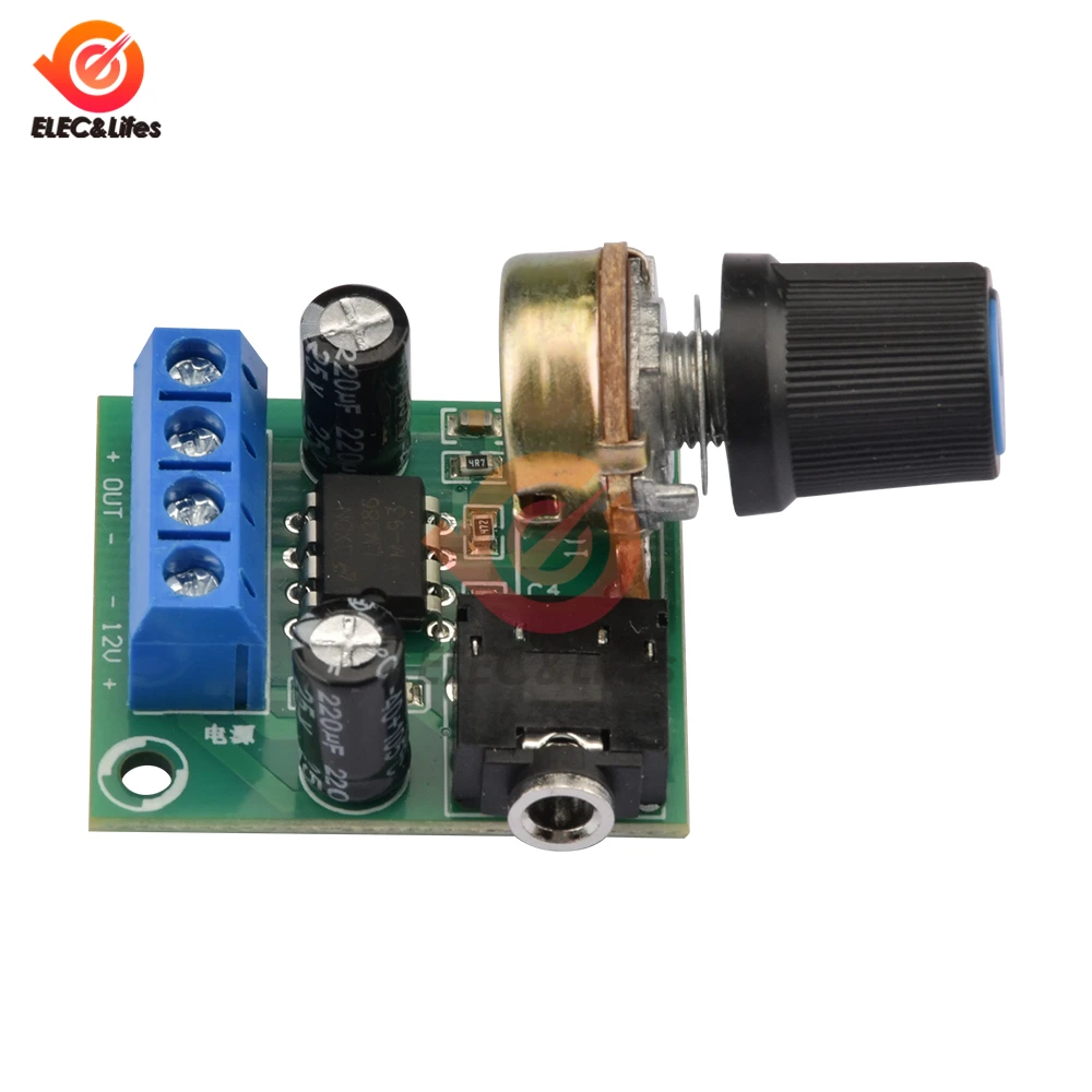 DC 3V-12V LM386 Mono Mini Power Amplifier Board YX1667 Audio Power Amplifier Board Adjustable Volume Mini Power Amplifier Module