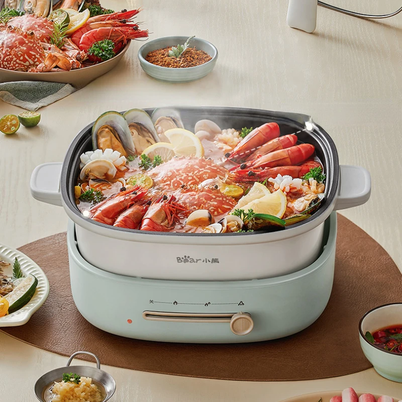 Electric Chafing Dish Household Split Multifunctional Electric Rice Cooker Hot Pot Dedicated Pot Electric Frying Pan Cooking Pan