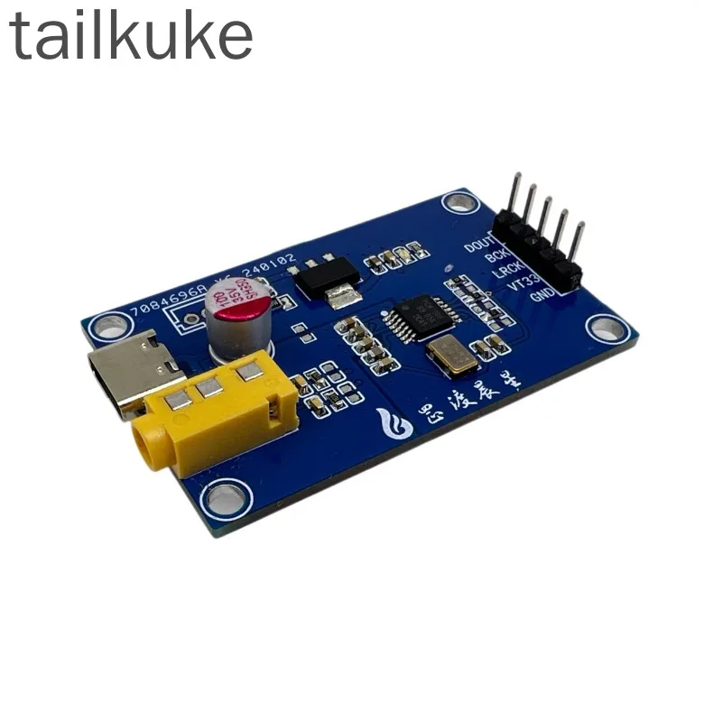 PCM1808 ADC AUX 3.5 Stereo Single-ended Analog Audio to I2S IIS Digital Output Board Encoding