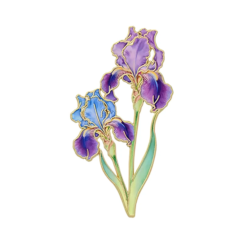 Pretty Cartoon Flowers Pins 11-design Enamel Orchid Tulip Daisy Lily Rose-flower Metal Plants For Clothes Backpack Badge Gifts