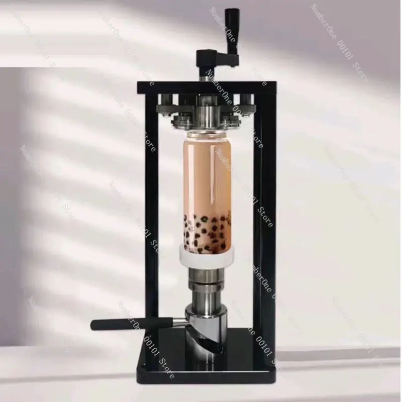 55mm Aluminum Can sealing machine commercial beverage cake disposable packager, PET milk tea can cover manual sealing machine