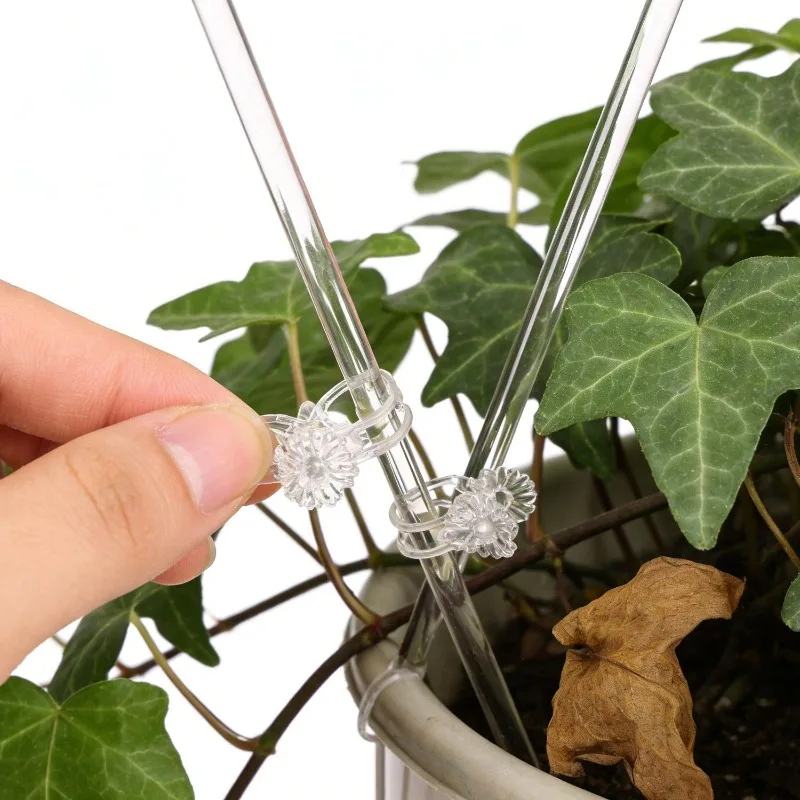 Estaca de Soporte Transparente Reutilizable para Flores, Estacas Acrílicas para Plantas, Varillas Transparentes para Jardín, Varillas de Fijación para Orquídeas en Maceta, Estructura de Soporte para Plantas Trepadoras