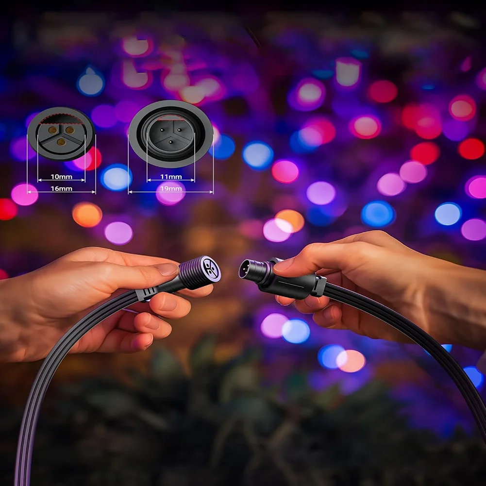 

Разветвитель Y-образный для уличного освещения, для рождественских гирлянд, степень защиты IP65, медный проводник 22AWG, 100% бескислородная медь