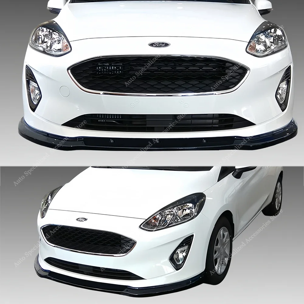 Front Bumper Lip Splitter Diffuser Spoiler For Ford Fiesta MK8 1.0S/S 1.1 Ti-VCT 1.5 TDCi Stadard 2017-2021 Pre-Lci Bodykit