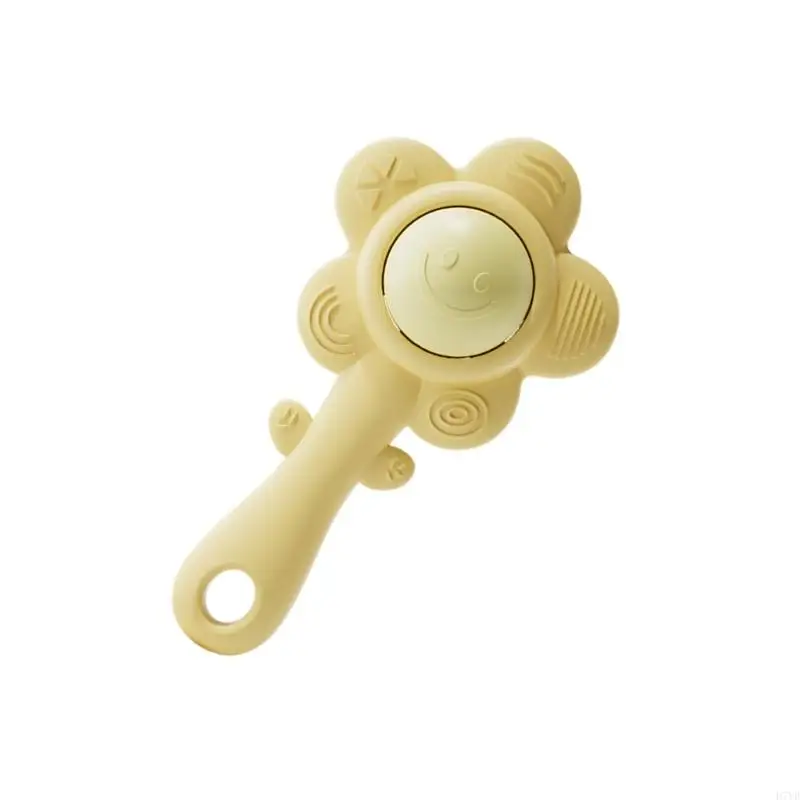 D7yd عباد الشمس شكل طفل Teether حشرجة الطفل لطفلي تنمية مهارة الحركية الدقيقة