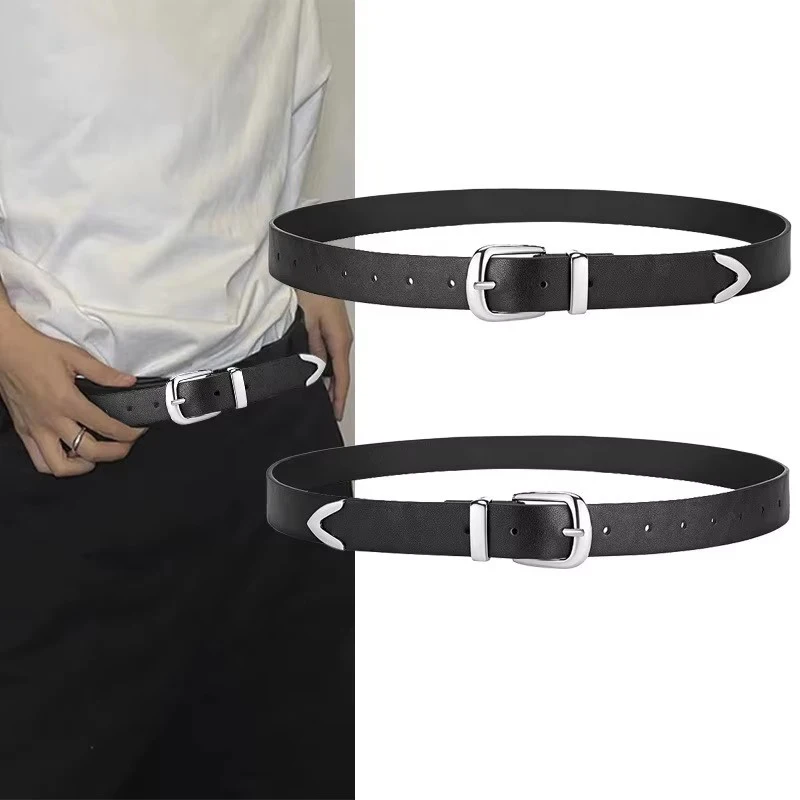 New Stylish Slim Waist Belt For Men Women, PU Material - Simple Casual Elegant Solid Color Belts，Perfect for Jeans and Dresses