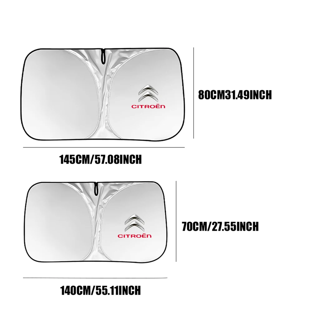 Car Windshield Sunshade Cover Sun Visor UV Protector Accessories For Citroen C1 C2 C3 C4 Picasso C4L CELYSEE C5 Xsara DS Hub Cap view 2