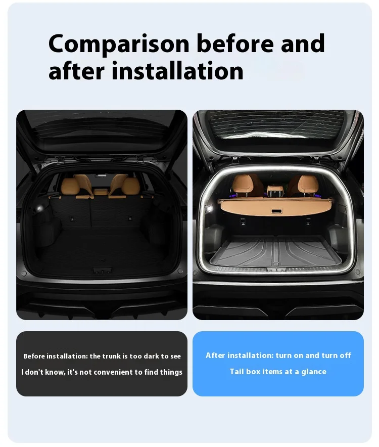 جذع مصباح لتهيئة الجو تعديل ضوء بار سيارة جذع الإضاءة لمازدا MX5 MX-5 NA NB مصباح للزينة اكسسوارات السيارات الداخلية #6