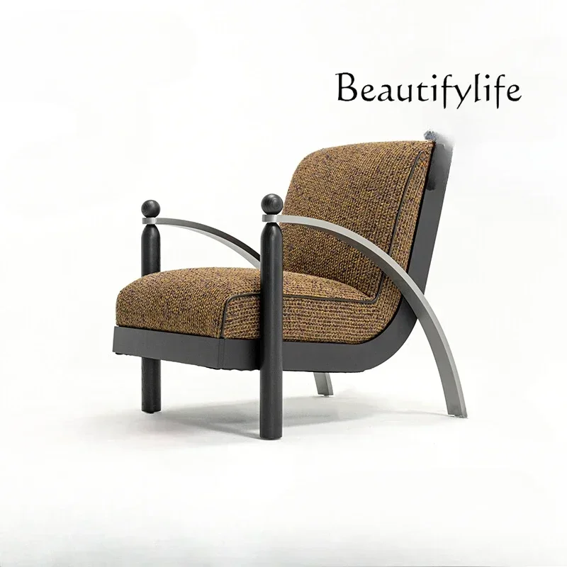 Modern simple leisure chair medieval single sofa Nordic French retro style high-end light luxury single chair