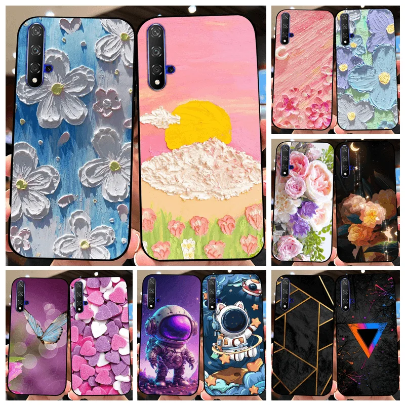 For Huawei Nova 5T Case YAL-L21 YAL-L61 Fashion Luxury Soft TPU Silicone Phone Coque Bumper For Huawei nova 5T Fundas Cover