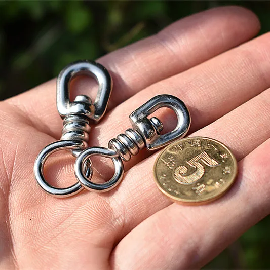 DIY Pure Copper Stainless Steel Engraving, Figure-eight Ring, Leather Goods Connecting Ring, Universal Rotating Buckle