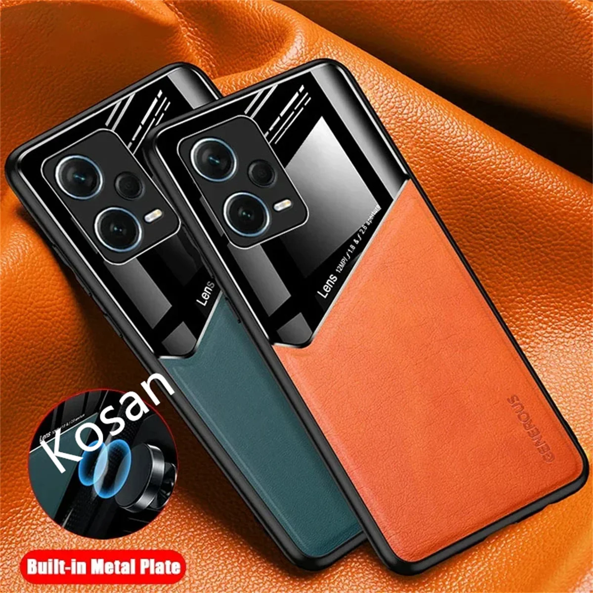 For PocoX5 Case PU Leather Car Magnetic Hard PC Cover For Xiaomi Poco X5 X4 X6 Pro 5G Xiomi Mi Pocophone X3 PocoX6 Cases