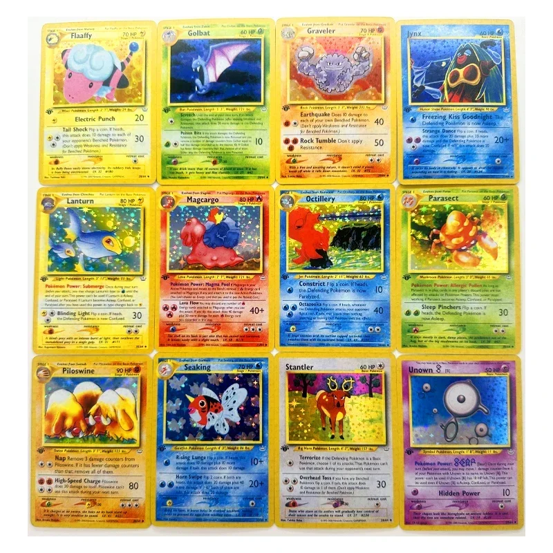 66pcs/set Neo Revelation Gyarados Toys Hobbies Hobby Collectibles Game Collection Anime Cards