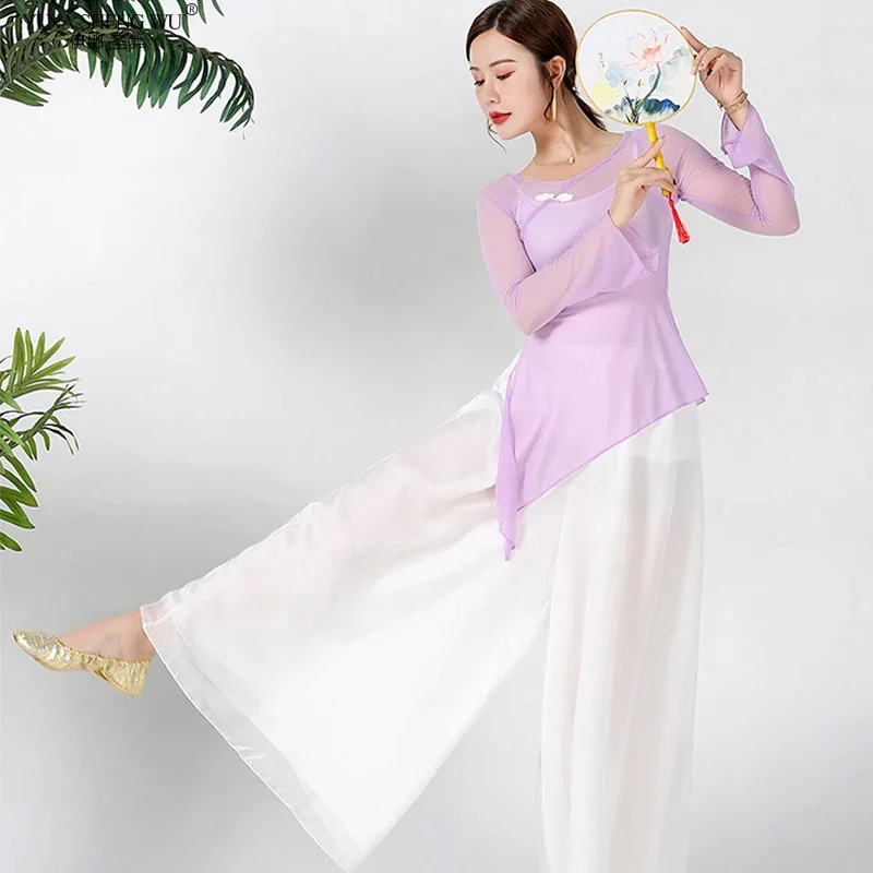 nova-danca-chinesa-topo-classico-danca-pratica-roupas-femininas-gaze-elegante-danca-calcas-superiores-danca-desempenho-outfit-para-mulher