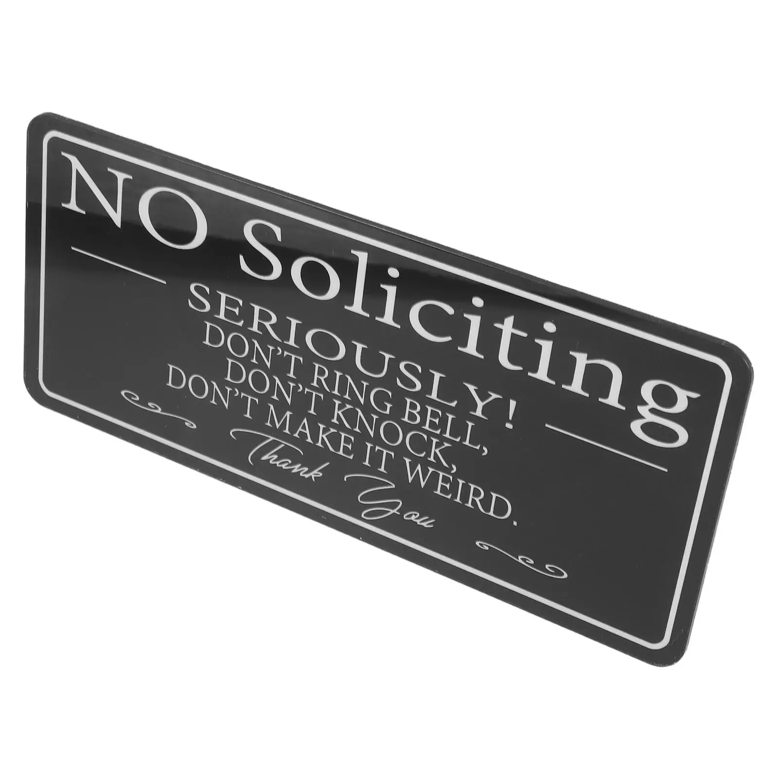 Prohibited Door Signs Office No Solicting Stickers Soliciting Self-adhesive Acrylic