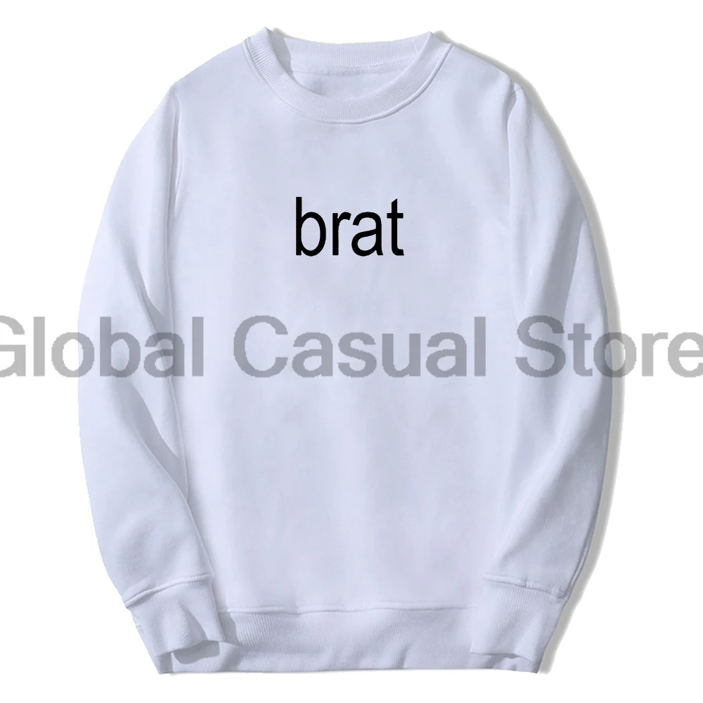 Charli XCX Brat Merch 2024 New Album Tour Crewneck Long Sleeve Streetwear Men Women Sweatshirt Fashion Clothes