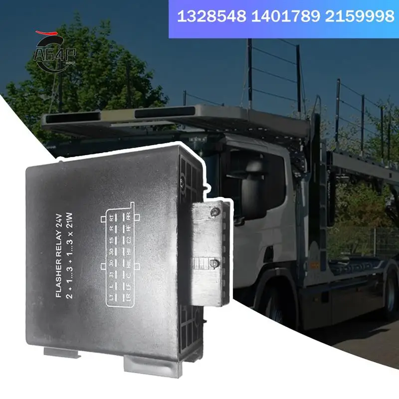

A64P-Black Flasher Relay For Scania Electrical System Flasher Relay 1328548 1401789 2159998