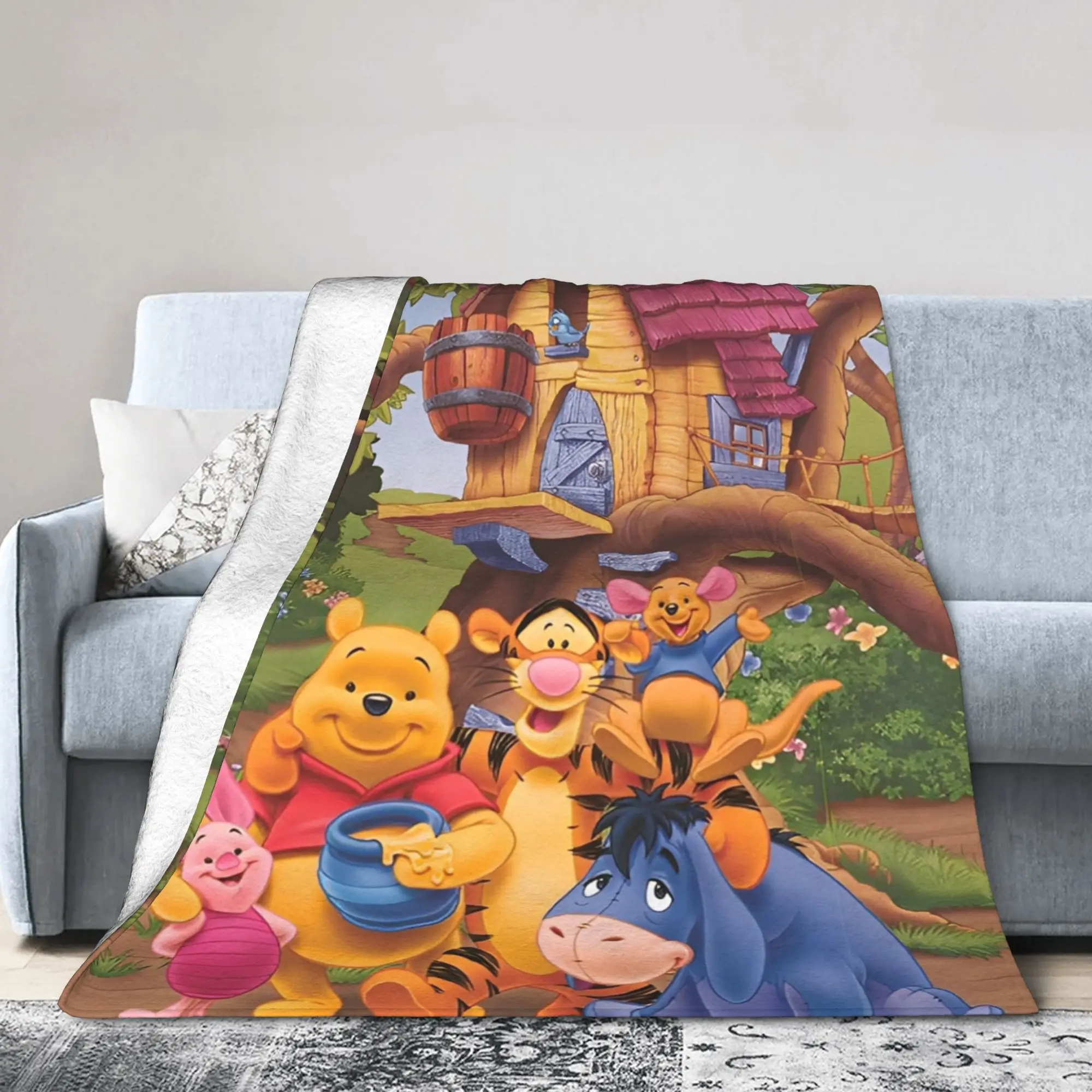 ويني ذا بوه الكرتون رمي بطانية للأريكة لينة غامض بطانية قطيفة 50x60 بوصة أحجام متعددة المفرش لجميع المواسم #3