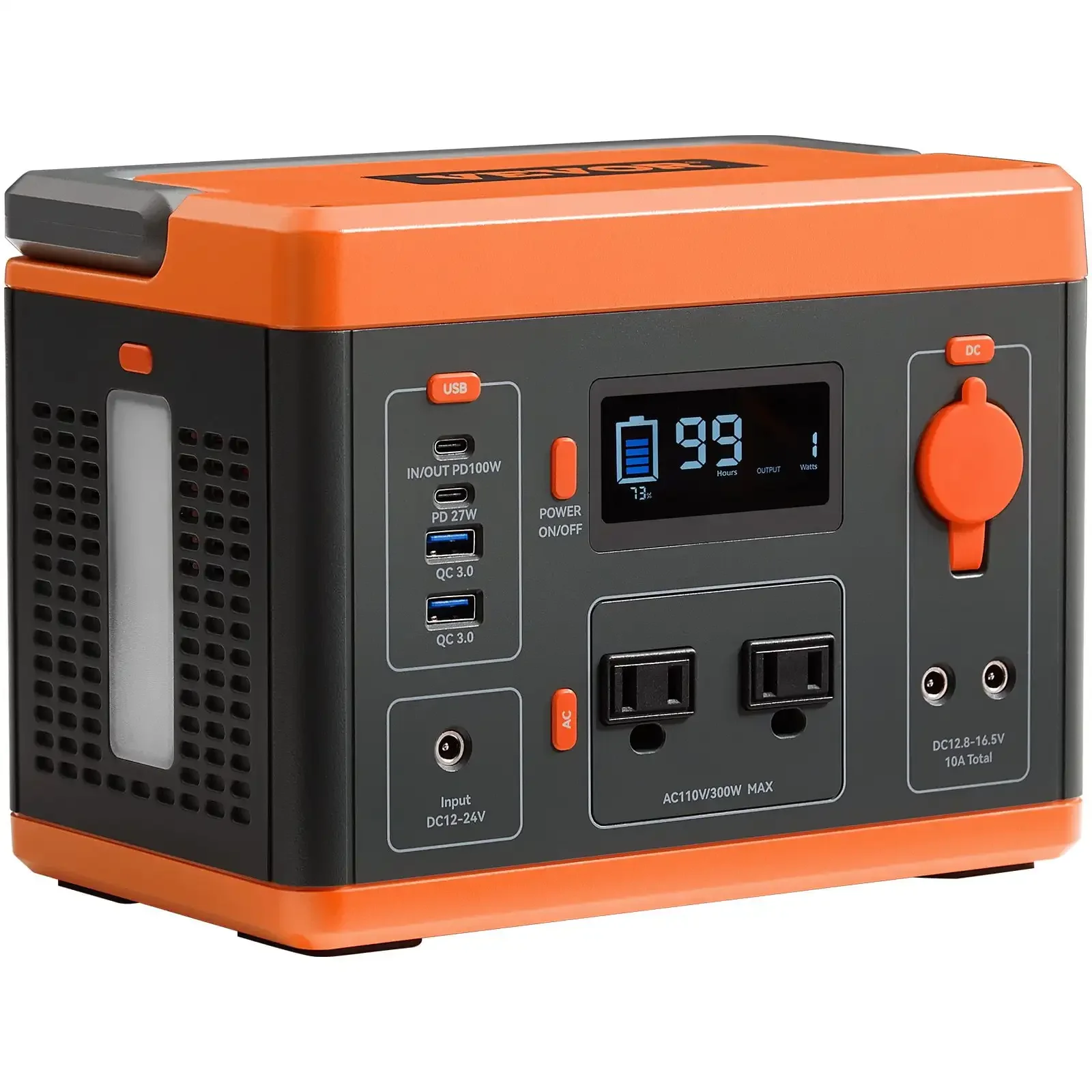 VEVOR Portable Power Station, 296Wh Solar Generator with 300W Backup Lithium Battery