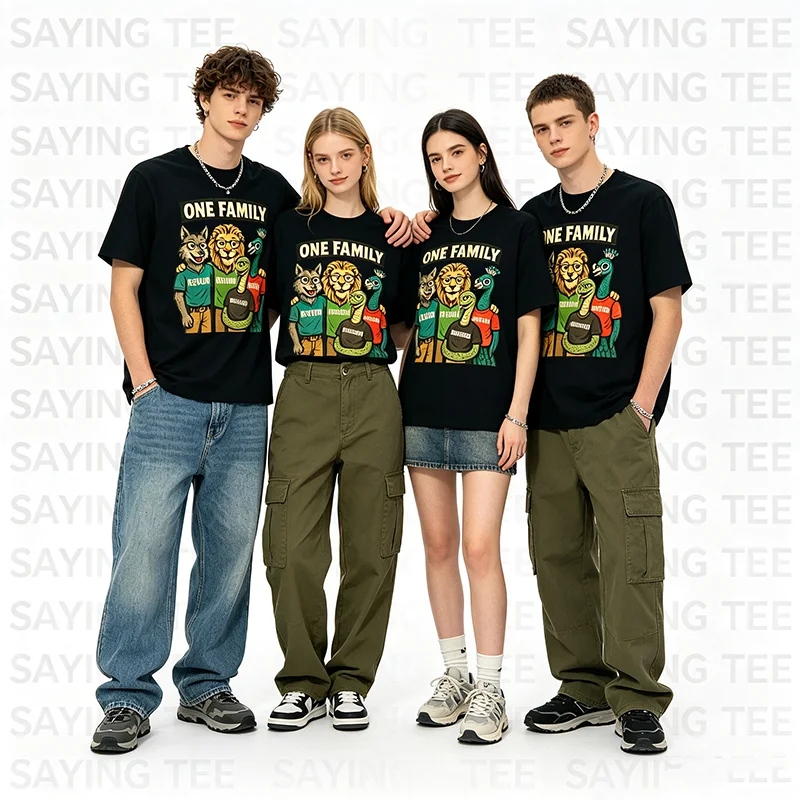 ISIBINDI, REVEUR 4 Häuser 1 Familie T-Shirt Y2k Cartoon Niedliches Grafik-T-Shirt mit Spruch „Reveur“, Haus, Träumer, Rca, Schule, Geist, Geschenk – Detail 3