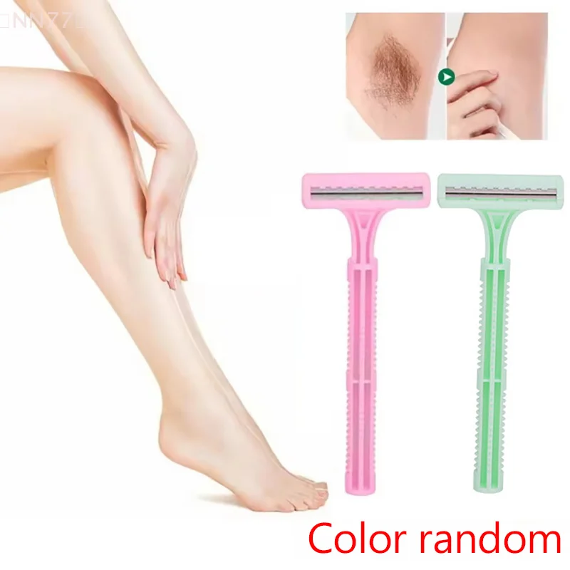 1 ชุดไม่เจ็บปวดรักแร้ผมมีดโกนเครื่องโกนหนวด ERGONOMIC Handle สบาย Grip 2 ใบมีดโกนหนวดมีดโกนเครื่องมือความงาม