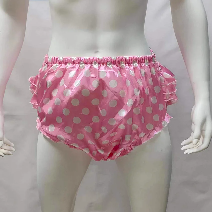 Langkee Haian ABDL PVC & Satin Ruffle Rhumba Pull on Plastic Pants