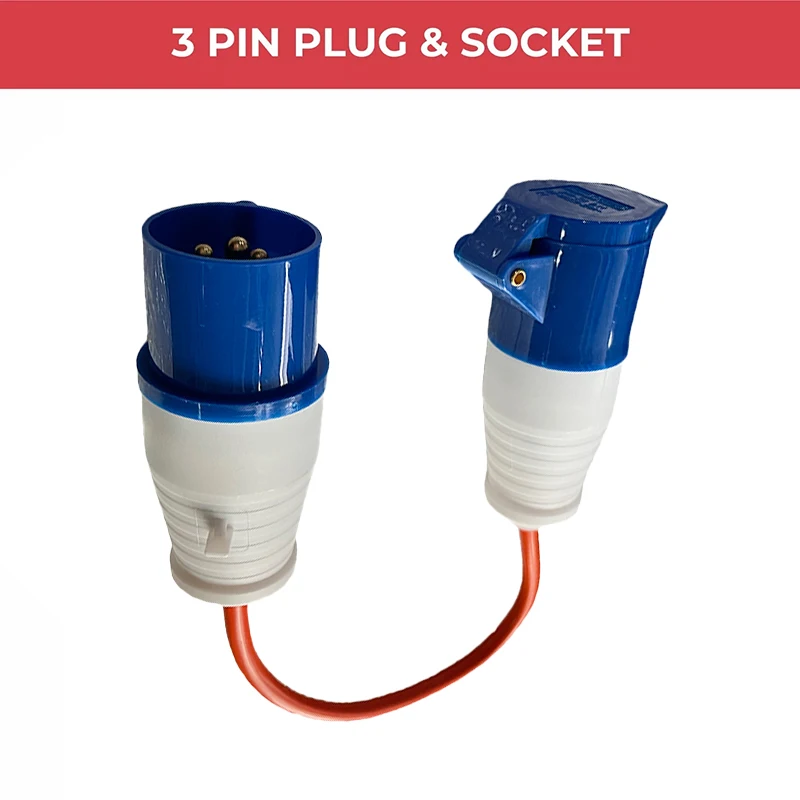 

1PC RV Reverse Polarity Adapter Mains Hook Up 16A Reversed Caravan Camping Outdoors Power Connector Accessories