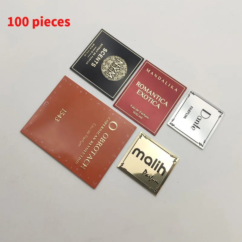 

10 0.Zhang.Custom.Personalized Made Aluminium Engrave 3D Relief Decals Self Adhesive Metal Sticker Perfume Bottle & Box