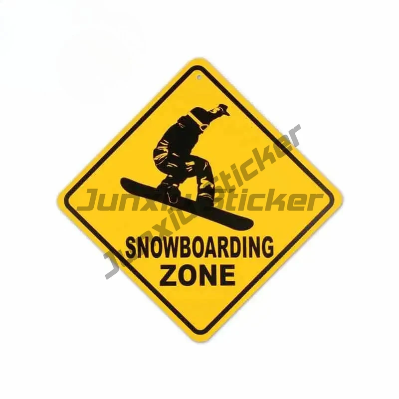 SNOWBOARDING ZONE Car Sticker Skateboarding Decal Waterproof Car Styling Accessories