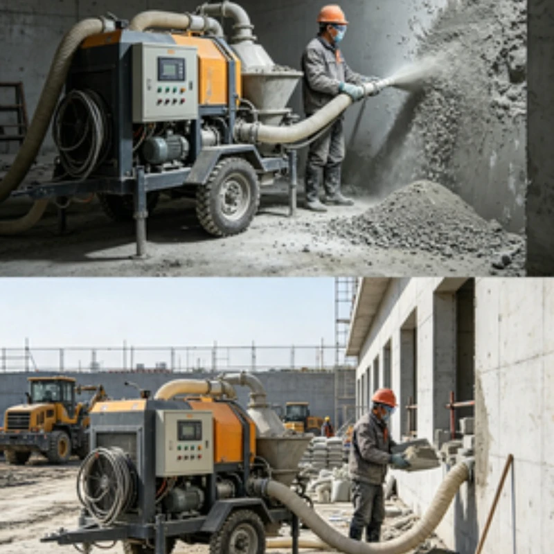 

Building Cement Mortar Spraying Machine Fireproof Materials Spraying Machine