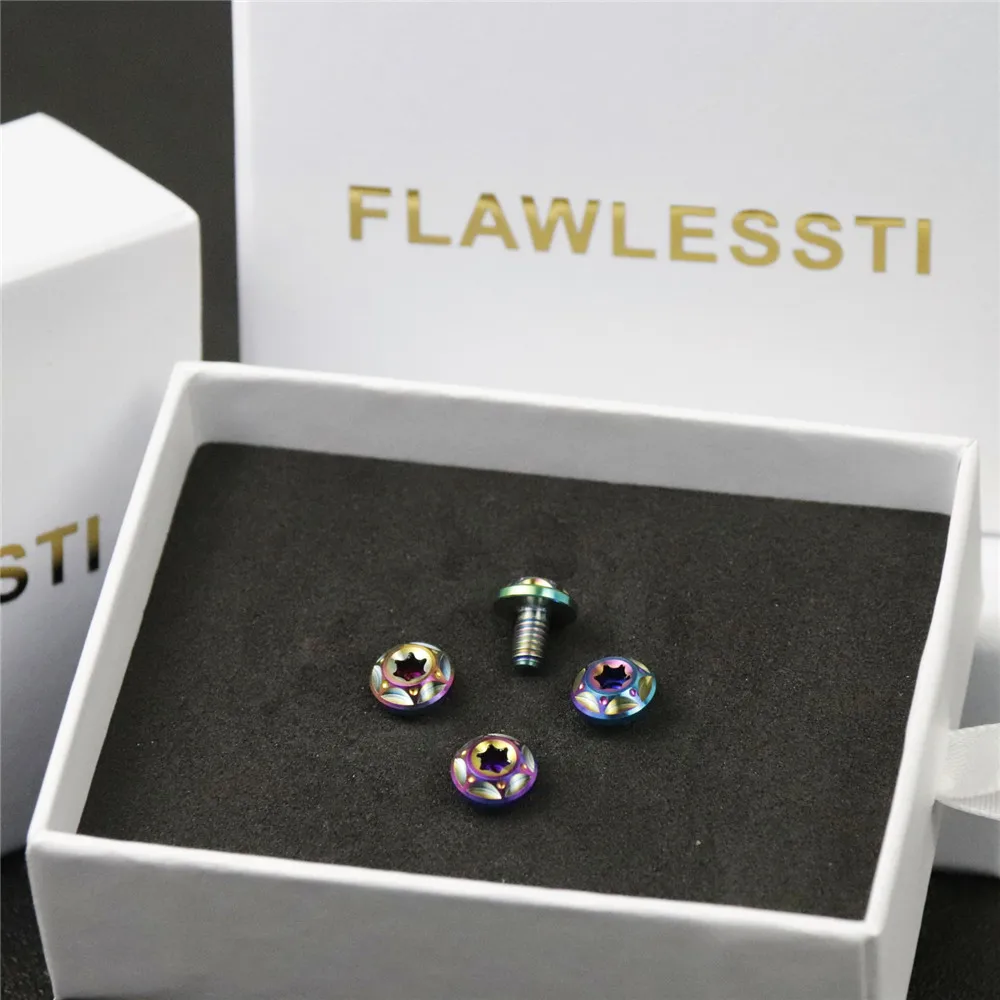 Parafuso de capacete de titânio FLAWLESSTI Gr5 para SHOEI X14 X15 Z8 Z7 GTAIR Glamster