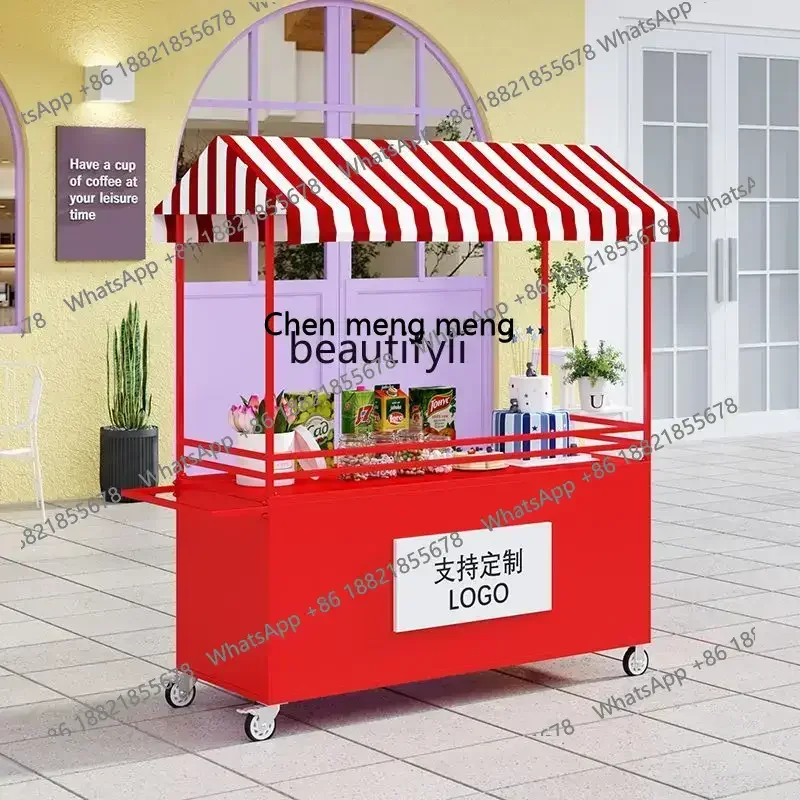 Z189 عربة كشك خارجية للسوق الليلي رف كشك متحرك لبيع السوق العائمة