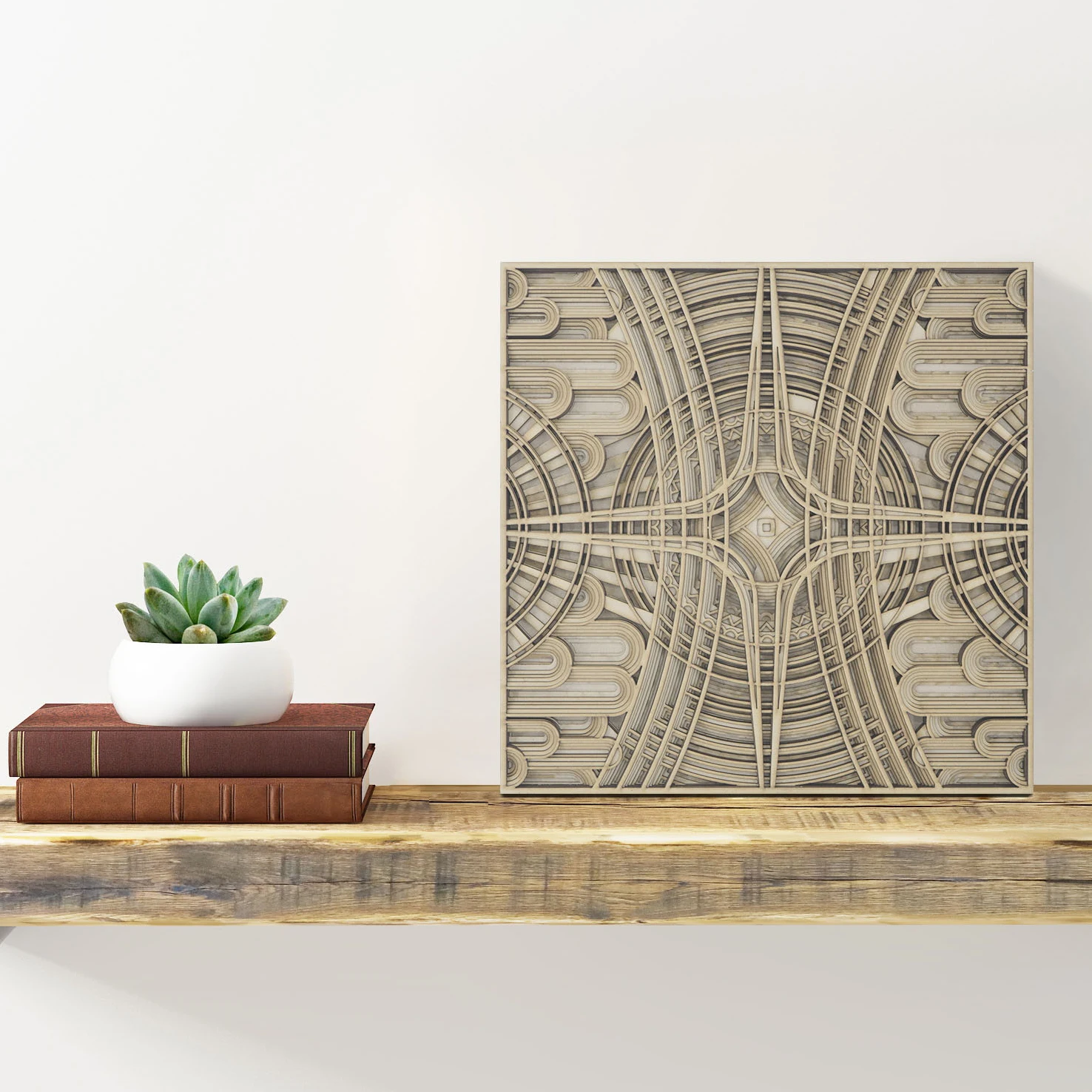 Creative wall home soft decoration three-dimensional art wood Nordic mural gift painting
