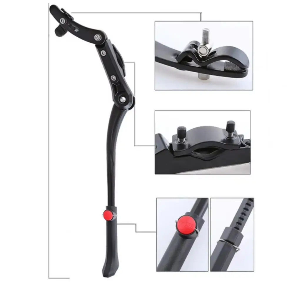 

Side Rear Aluminum Bicycle Kick Stand Adjustable Single Kickstand Rear Bicycle Support Road Bicycle