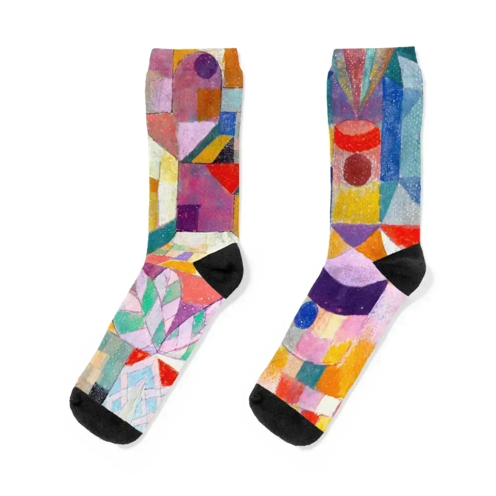 

PAUL KLEE HD - Burggarten (1919) Socks kids professional running Crossfit floral Socks Girl Men's