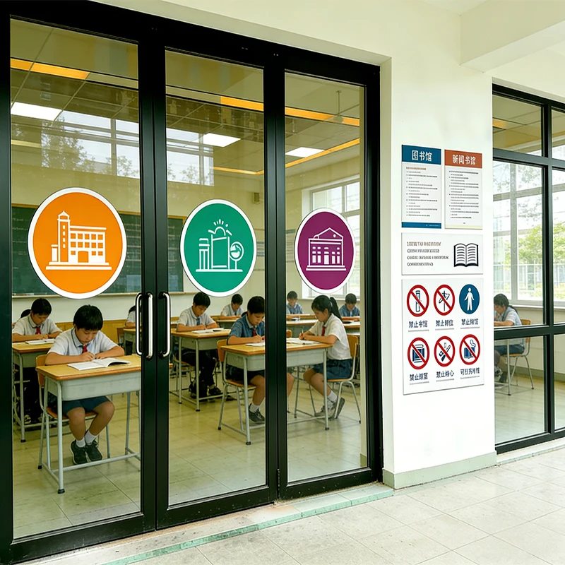 Custom Indicator Stickers Waterproof Self Adhesive Decals for Shopping Mall Direction Signs Business Brand Advertising Labels
