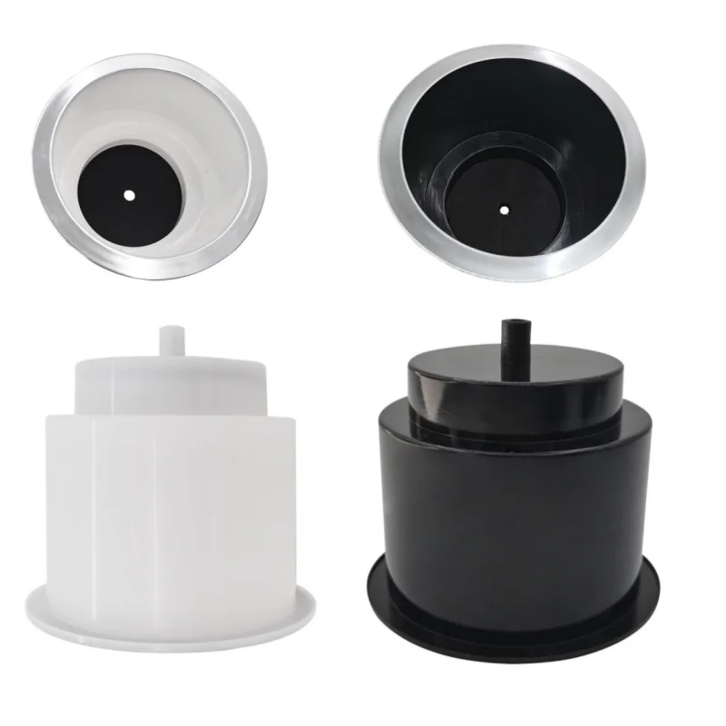 

ISURE MARINE Marine черный/белый нейлоновый держатель для чашки с серебряным краем, кронштейн для чашки для напитков на колесах, аксессуары для морской яхты