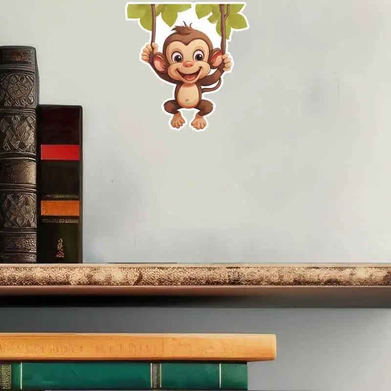Cute Little Monkey Living Room Background Decoration Wall stickers Self-Adhesive Decoration stickers Art Wall Decoration CM59