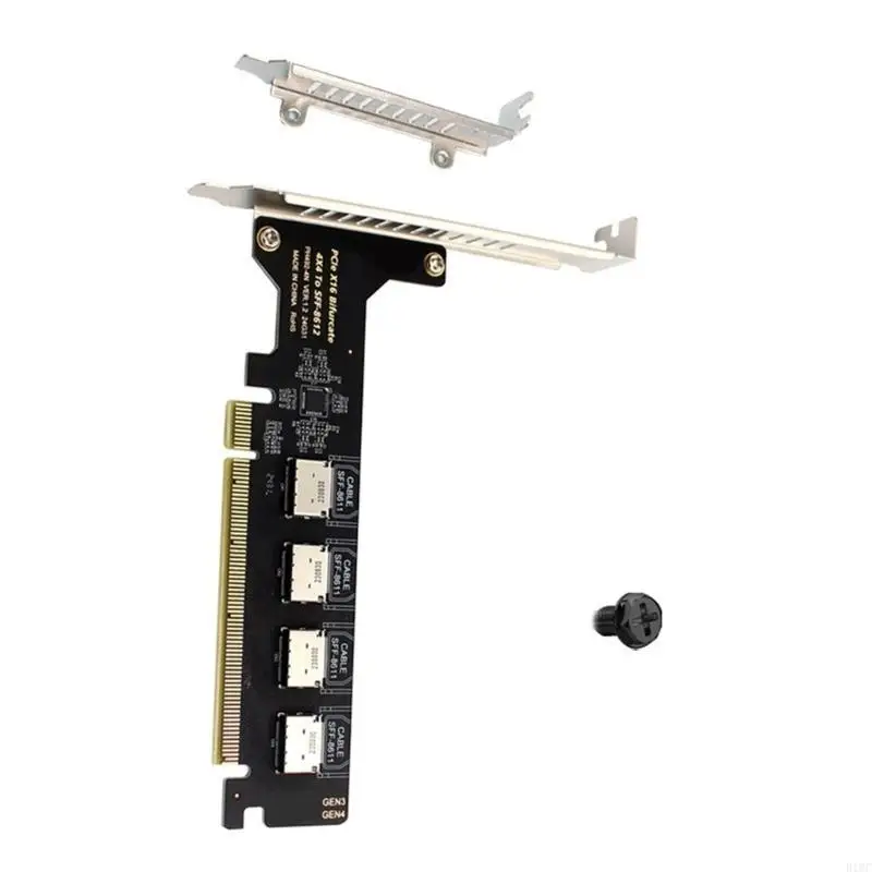 

4 Port Oculink SFF 8612 SFF 8611 PCIE 16X CARD ExpansionAdapter для 4 дисков PCIE