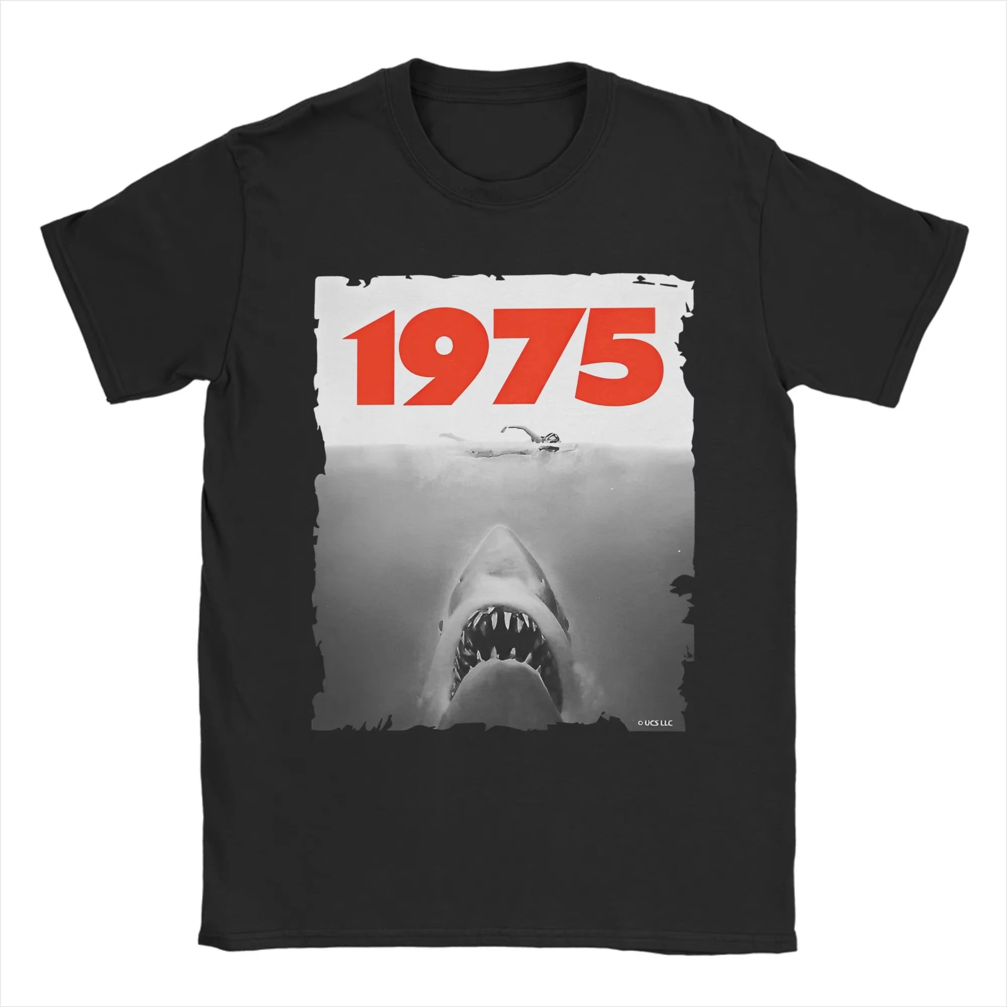 

Jaws 50Th Anniversary 100_ Cotton T Shirt For Men Summer Streetwear T-Shirts O Neck Tee Shirt Plus Size