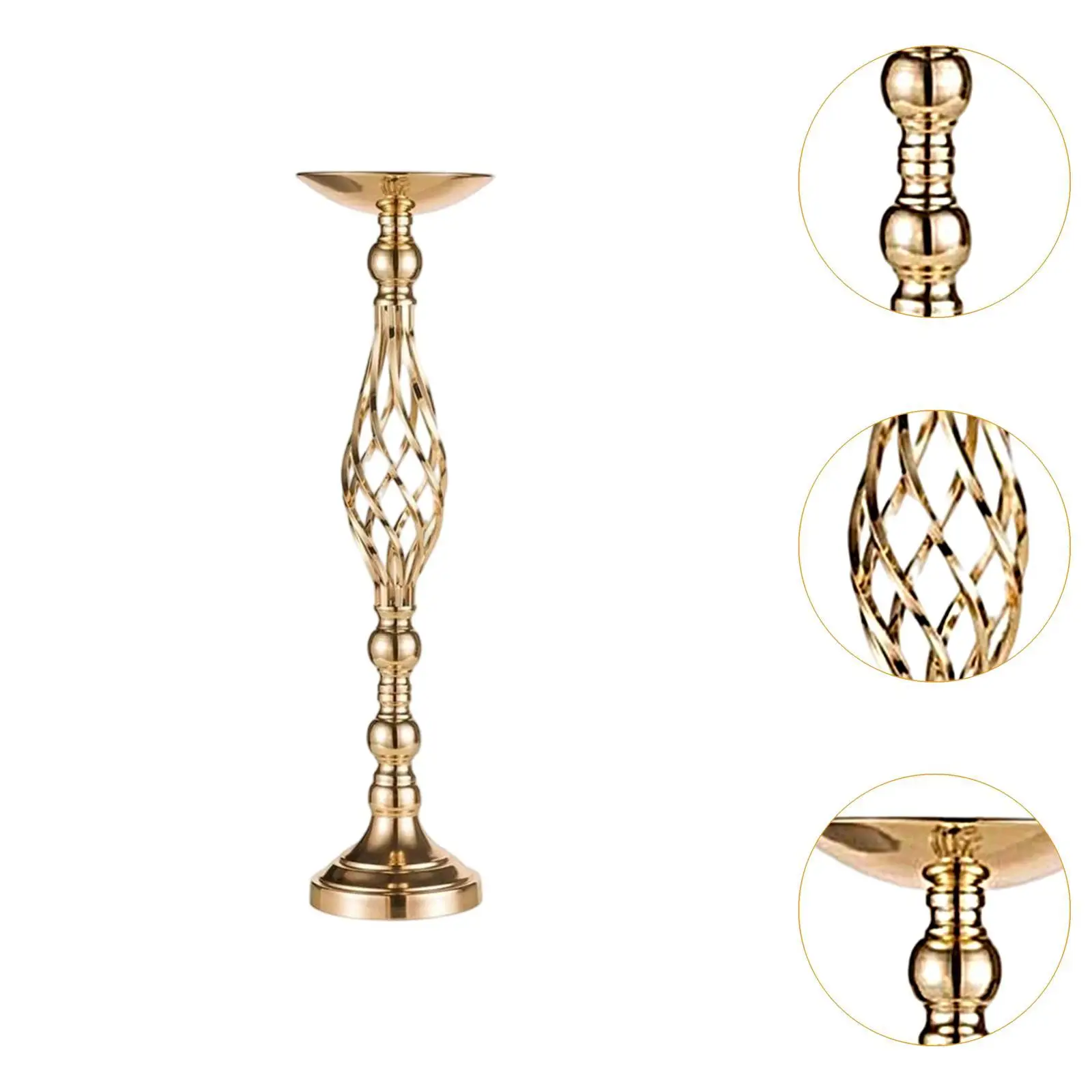 Decorative Flower Vase Display Stand Ironwork Centerpiece Holder for Wedding Aisle Events Home Reception Party Decor