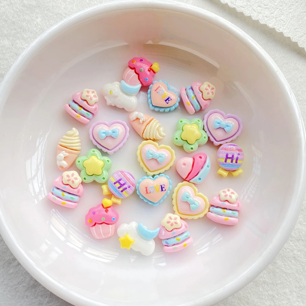 30pcs Resin Colorful 3D Cute S - огляд і ціна Art Craft Ice Cream