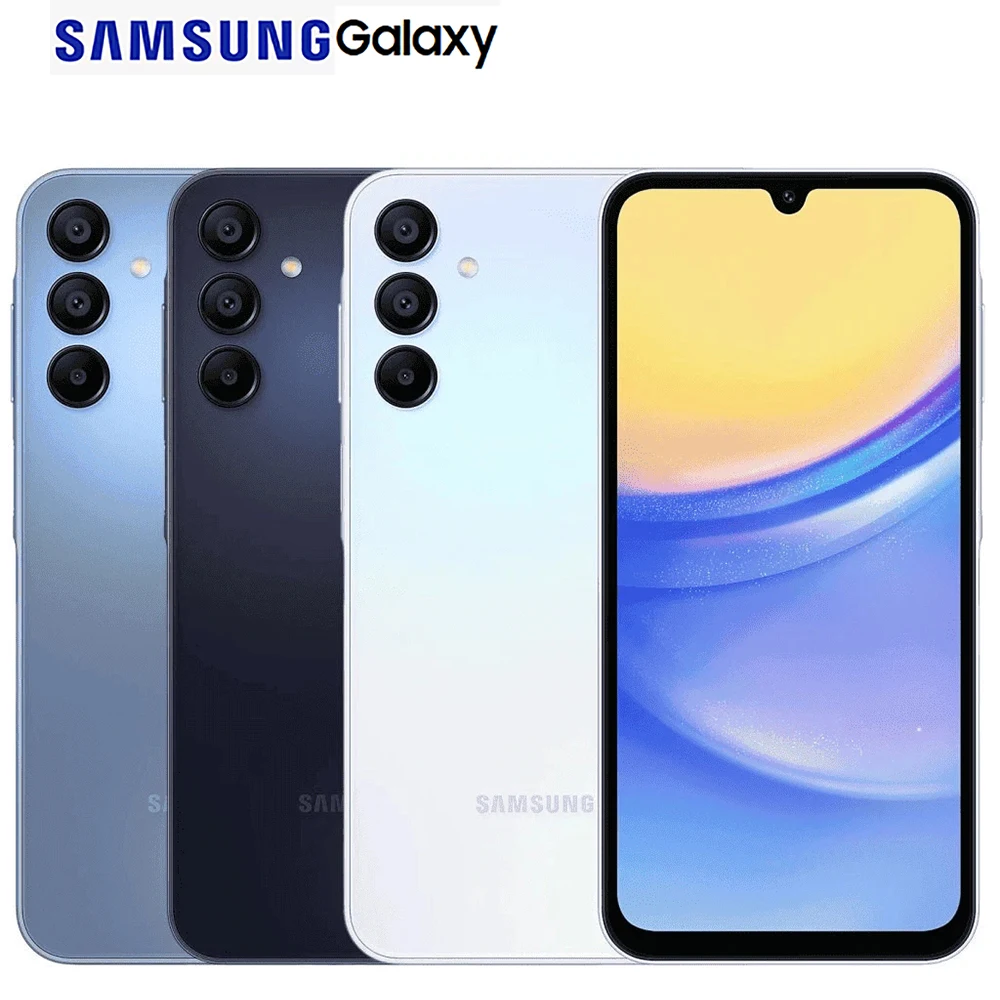 

Восстановленный смартфон Samsung Galaxy A15 5G, Android, 6,5 дюйма, NFC, восьмиядерный процессор, 50 МП, версия для США, 5000 мАч, 25 Вт