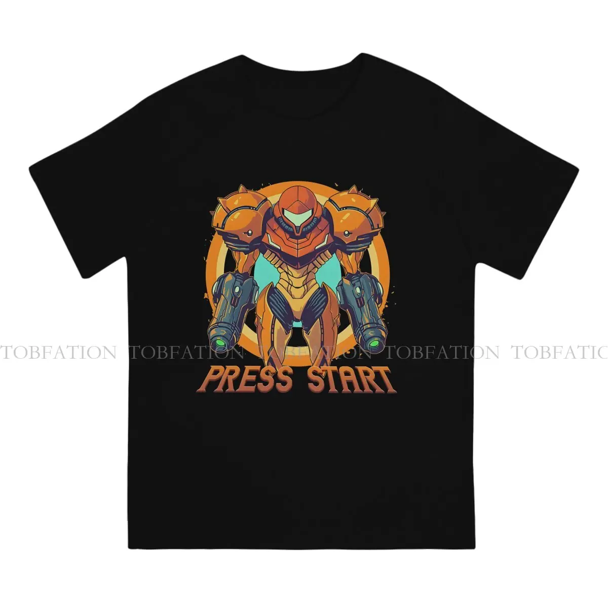 Samus Press Start r Unique TShirt Super Metroid Game 100% Cotton New Design Gift Idea  T Shirt Short Sleeve Ofertas