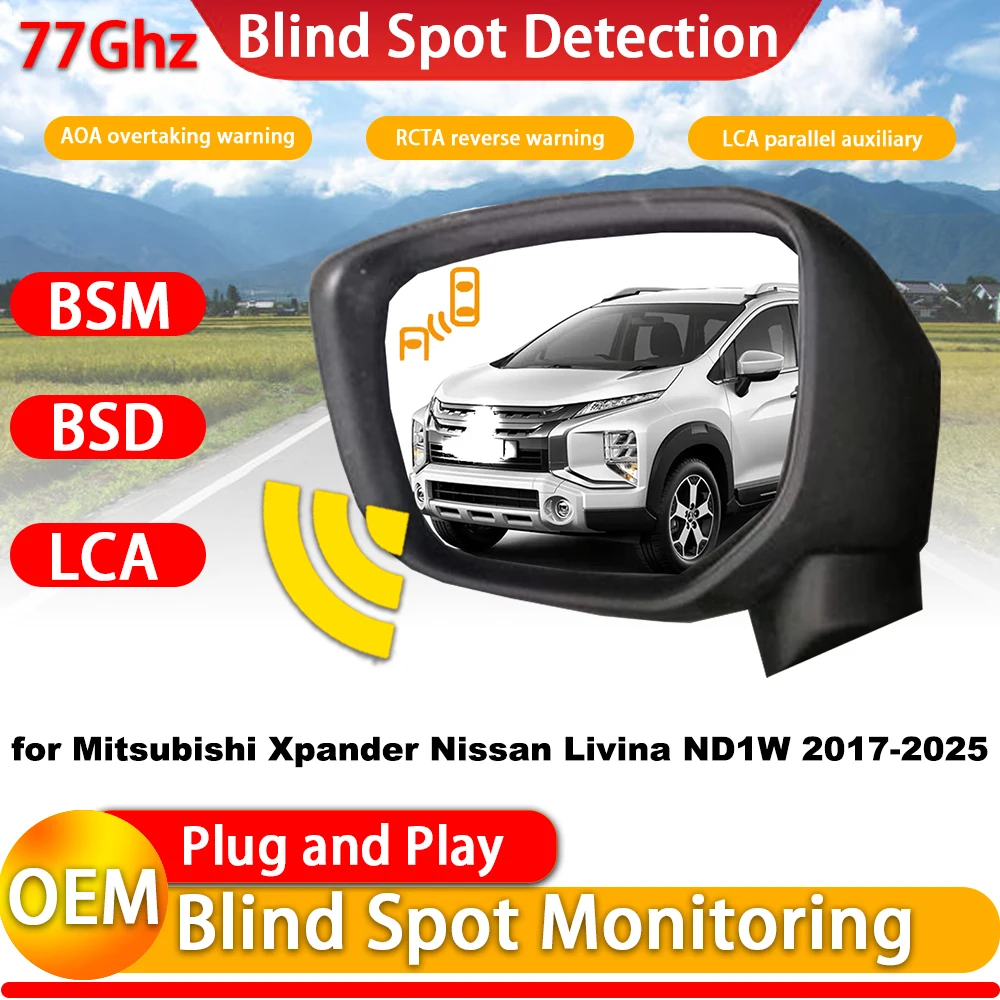 for Mitsubishi Xpander Nissan Livina ND1W 2017-2025 OEM Blind Spot Warning Detection Lane Change Assist LCA BSW BSD System Radar