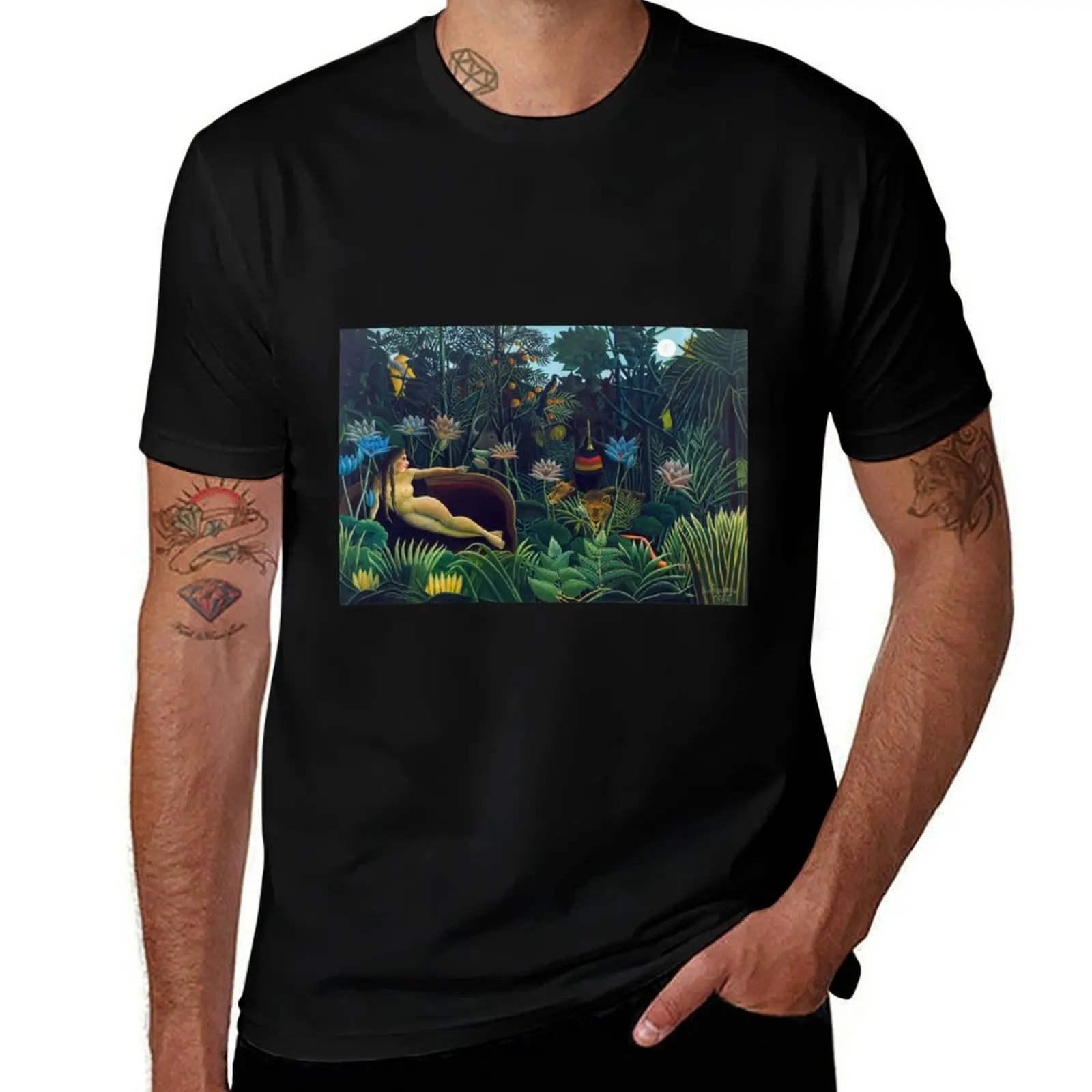 Henri Rousseau - The Dream / Le Reve T-Shirt oversized cheap stuff men workout shirt